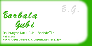 borbala gubi business card